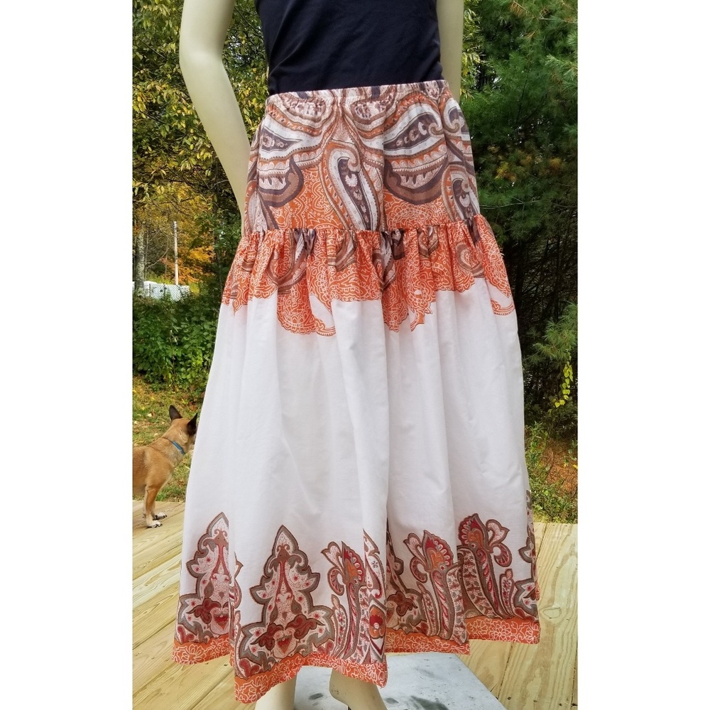 New Direction Paisley Boho Maxi Skirt, M - Picture 1 of 5